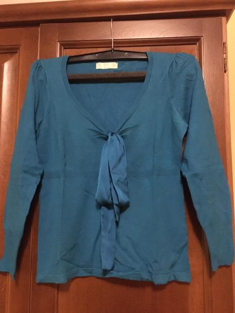 Tyrkysovo modrý svetrik, marks & spencer,s