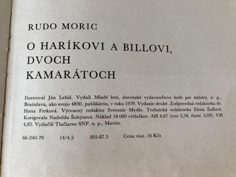 O haríkovi a billovi, dvoch kamarátoch-vyd.1979,