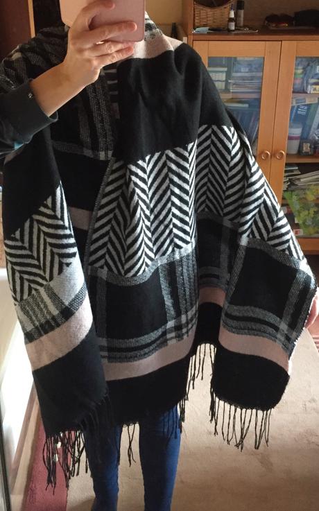 Veľký dámsky šál so strapcami h&m, h&m,xxl