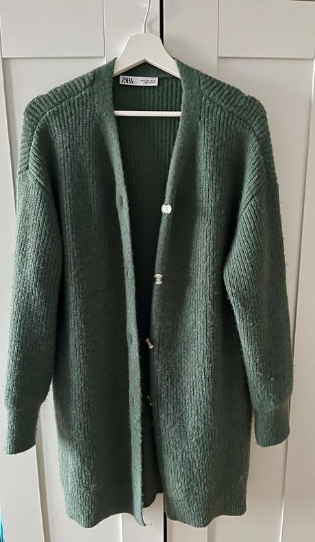 Zelený kardigan, zara,s