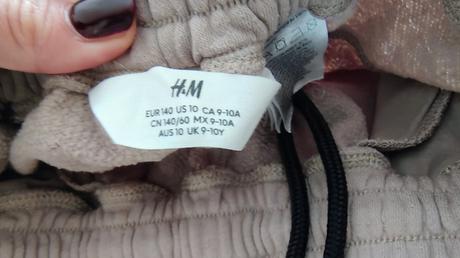 Zateplené tepláky, h&m,140