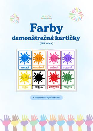 Farby - demonštračné kartičky v sj a aj, 
