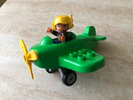 Lego duplo lietadlo a pilot, top stav, 