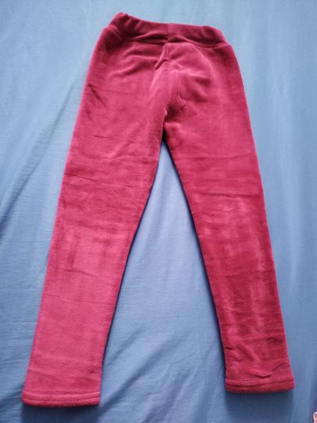 Zamatove vyteplene malinove leginy dl. 64 cm, 122