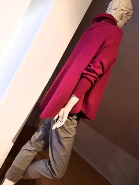 Oversize magenta sveter, l