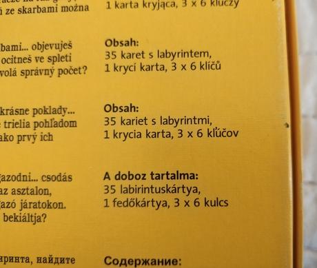 Spoločenská hra labyrinth honba za pokladom,