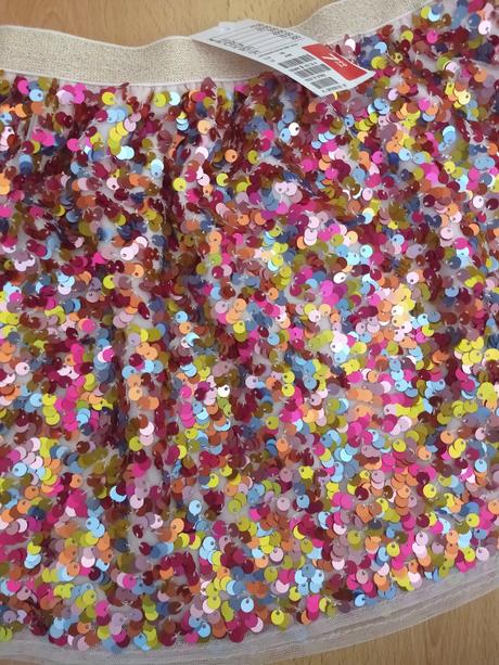 Suknička s flitrami, h&m,110