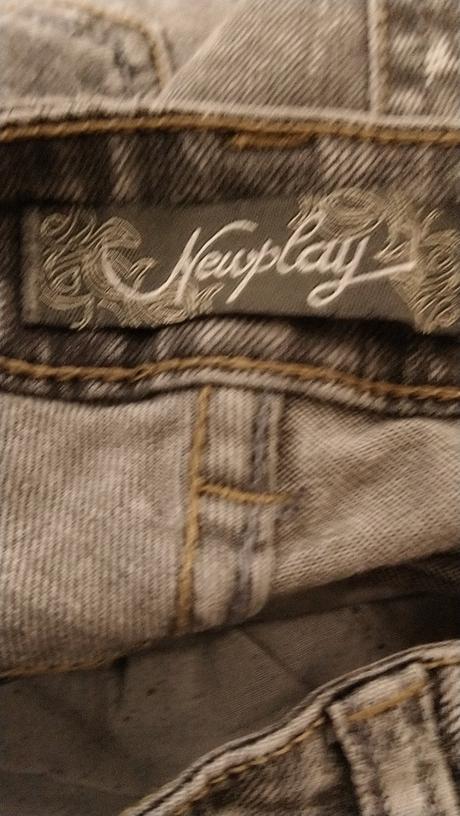 Dámske elastické sivé rifle, newplay, s