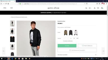 Zimná bunda hm, bombéra hm, h&m,l