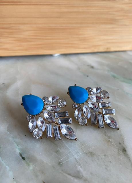 Štrasové spoločenské náušnice,