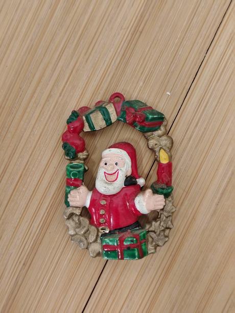 Zber vintage vianočná ozdoba figúrka santa, kinder,