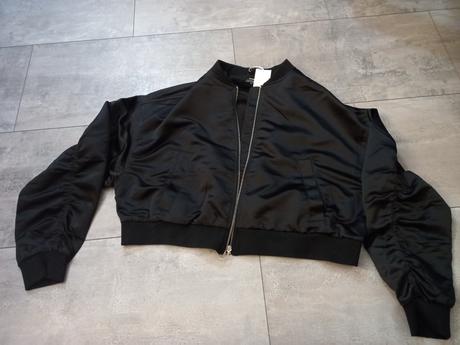 Čierna bomber do pása, xl