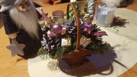 Vianočný ozdobný košík/dekorácia na vianoce, 