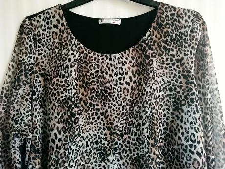 Dámsky elastický čierno hnedý top, carla ferroni, xxl