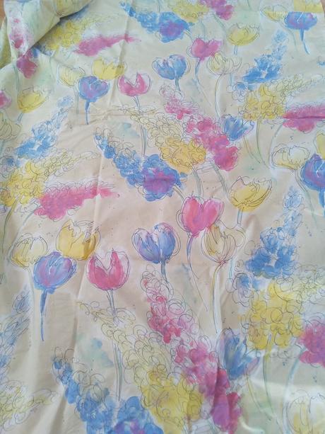 Závesy 2ks s kvetinovým vzorom, 