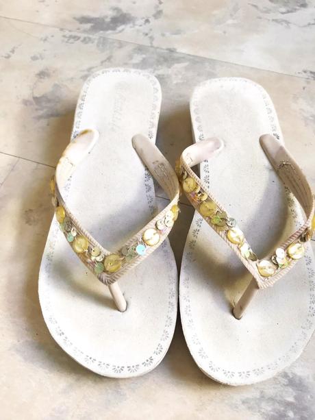 Penové šlapky s flitrami na klin.podpätku, 38