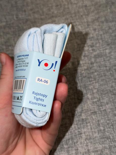 Jemné bavlnené pančuchy yo - svetlomodré, 68 / 74