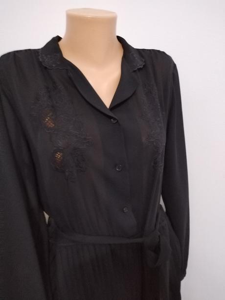 Luxusné vintage midi plisovane saty, l, l