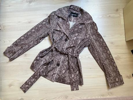 Dámske sako skrátený kabát s potlačou hadej kože, george,m