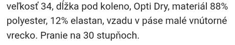 Predám dámske športové capri leginy zn. kilpi, 34