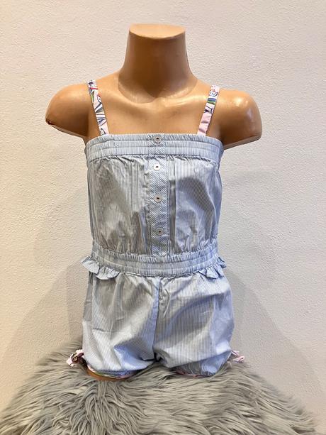 Dievčenský pásikavý letný overal overkids (5r.), 110