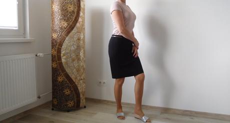 H&m-suknička elegantná so zipsami 38v, pružná, h&m,38