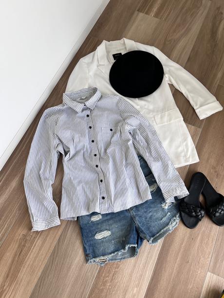 Pásiková košeľa, h&m,l