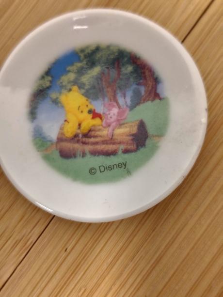 Zber mini porcelán pre bábiky macko pú 2 ks disney,