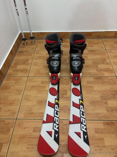 Lyže, lyžiarky, paličky, 90-99 cm