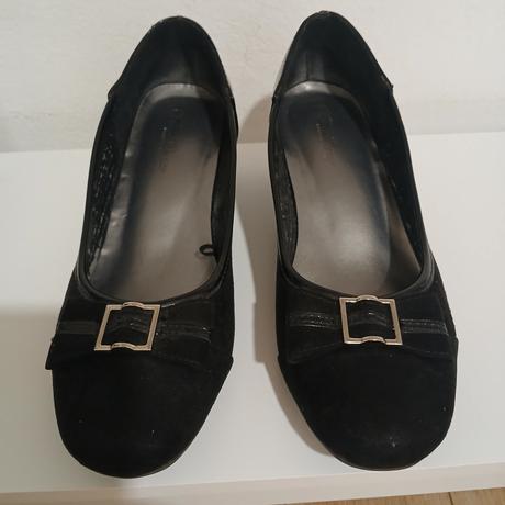 Čierne vintage pohodlné lodičky, clara barson,39