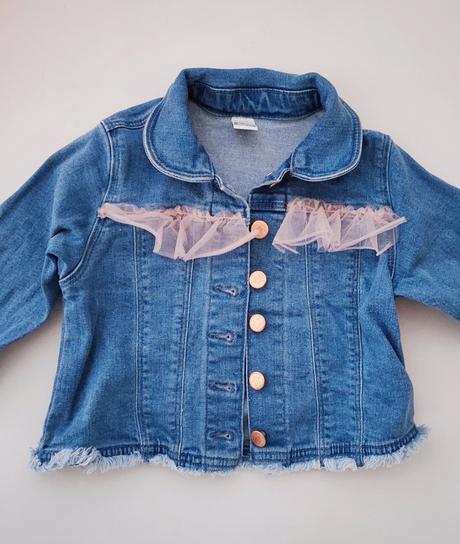 Riflová bundička s volánikmi, 74