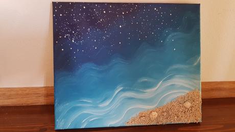 Obraz more, piesok, svieti v tme..,