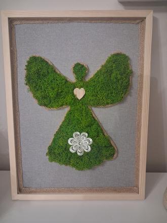 Machový anjelik do detskej izby, 