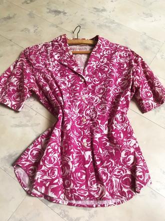 Kvetovaná košeľová blúzka, m