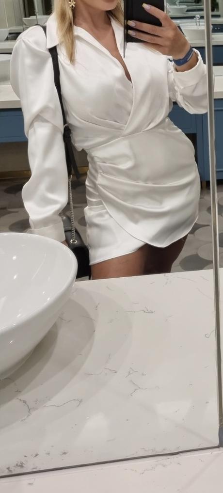 Saténové šaty, zara,xs