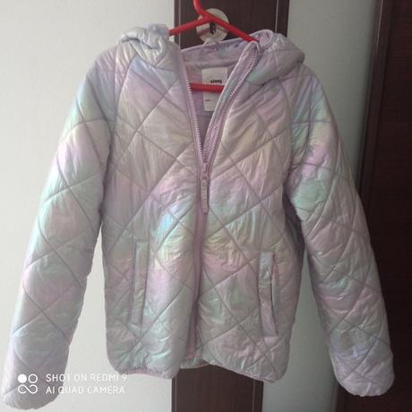 Metalická prechodná bunda, sinsay,140