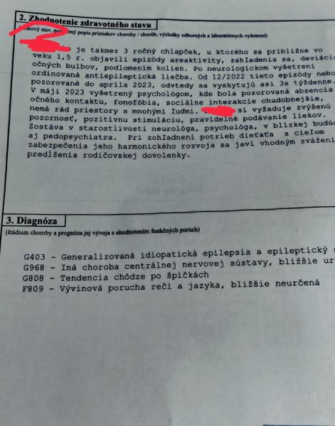 Je šanca na predĺženie rodičovského aspoň na 1 rok s týmito diagnózami?