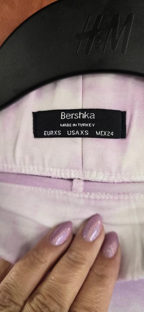 Ruzove strapate leginy, bershka,xs