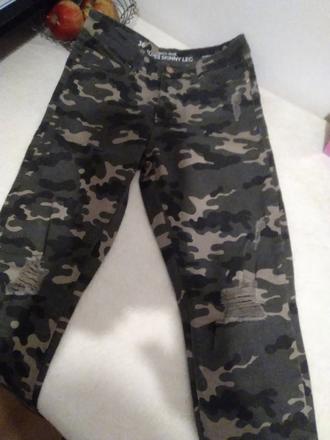 Clockhouse super skiny militari jeans, clockhouse,36