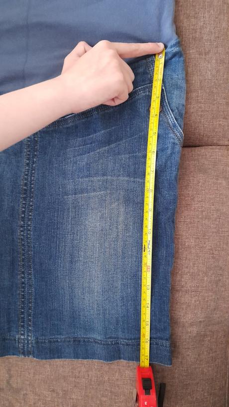 Tehotenská riflová sukňa, l