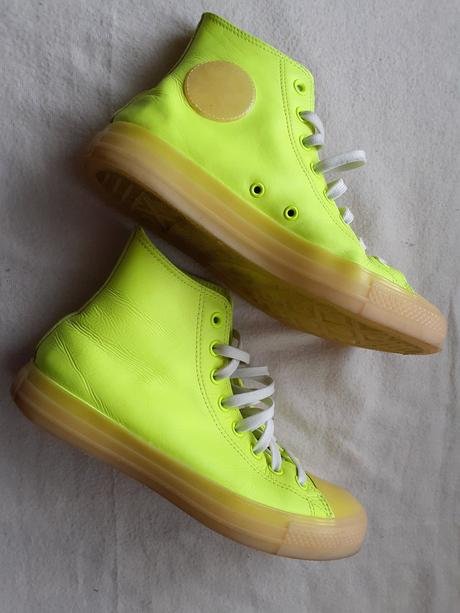 Krikľavo zeleno-žlté kožené converse č. 41,5, converse,41