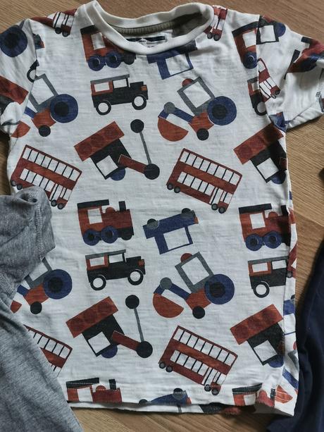 3 tričká s krátkym rukávom, h&m,98