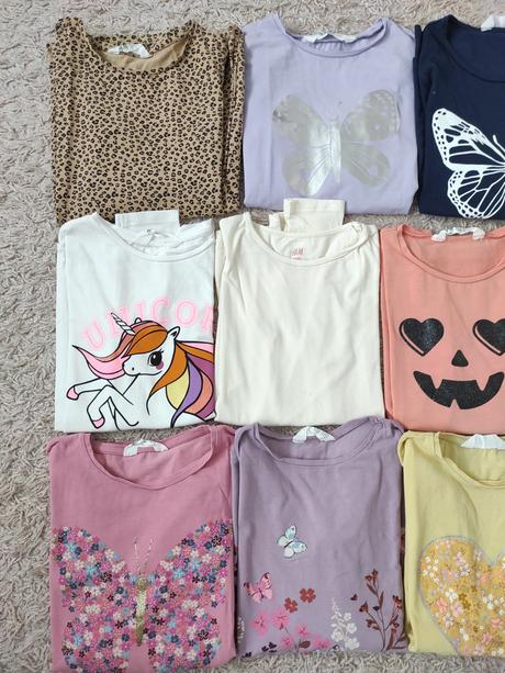 Tričká v 134/140, h&m,134