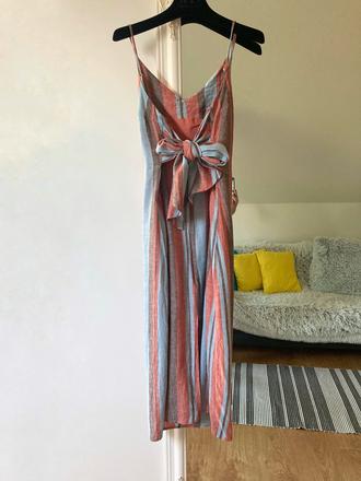 Ľanové šaty s viazaním na chrbáte, reserved,m