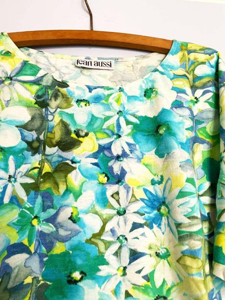 Kvetinkové oversize tričko, xl