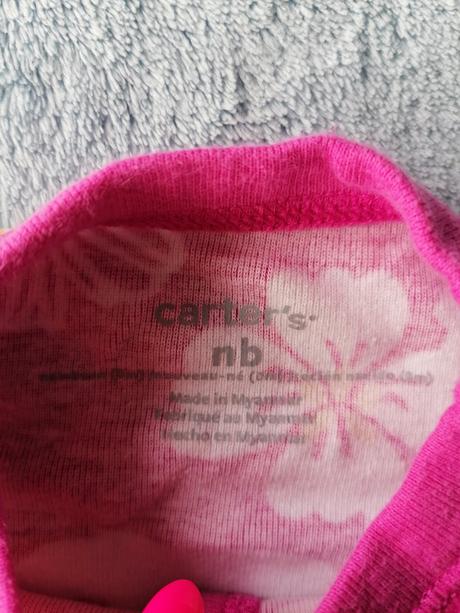 Ružové kvietkovane pyzamko, carter's,50