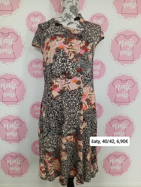 Vzorované šaty bez zapínania 40/42, 40