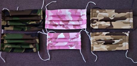 Bavlnené rúška 2 ks- set mama/otec a dieťa s gumič, 