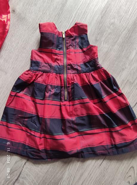 Vianočné červené karované šaty, lindex,92