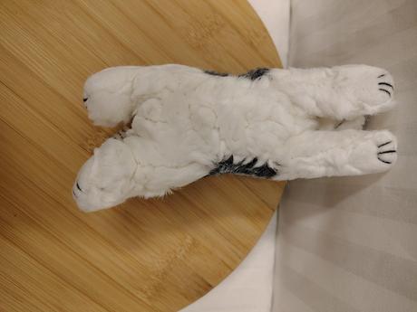 Plyšový sivo biely pes husky, 18 cm, 